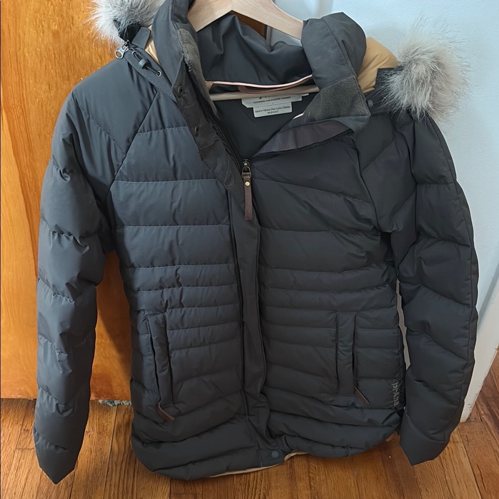 Prana Puffer Jacket with Fur Hood
